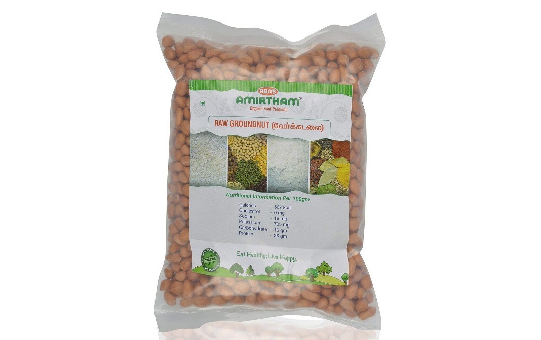 ABNS Amirtham Raw Groundnut    Pack  500 grams